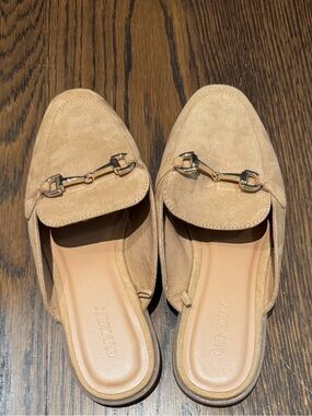 NWOT Old Navy Tan Suede Mules